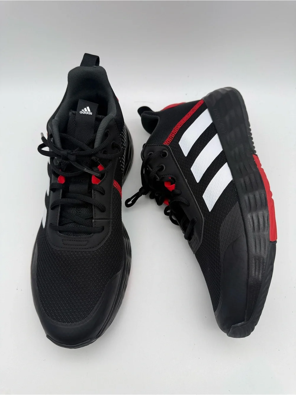 BRAND NEW Adidas Own The Game Black/Red Basketball Sneakers H00471 Sz 10.5 US